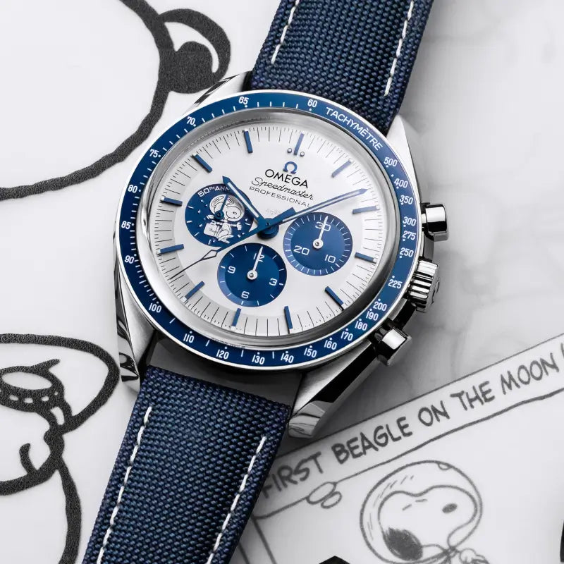 Speedmaster "Silver Snoopy Award" + Brinde(Pulseira Azul)